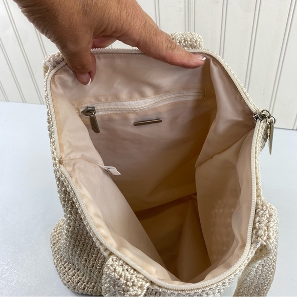 The SAK Ivory Crochet Zip‎ Top Shoulder Handbag Purse Bag - Picture 6 of 14